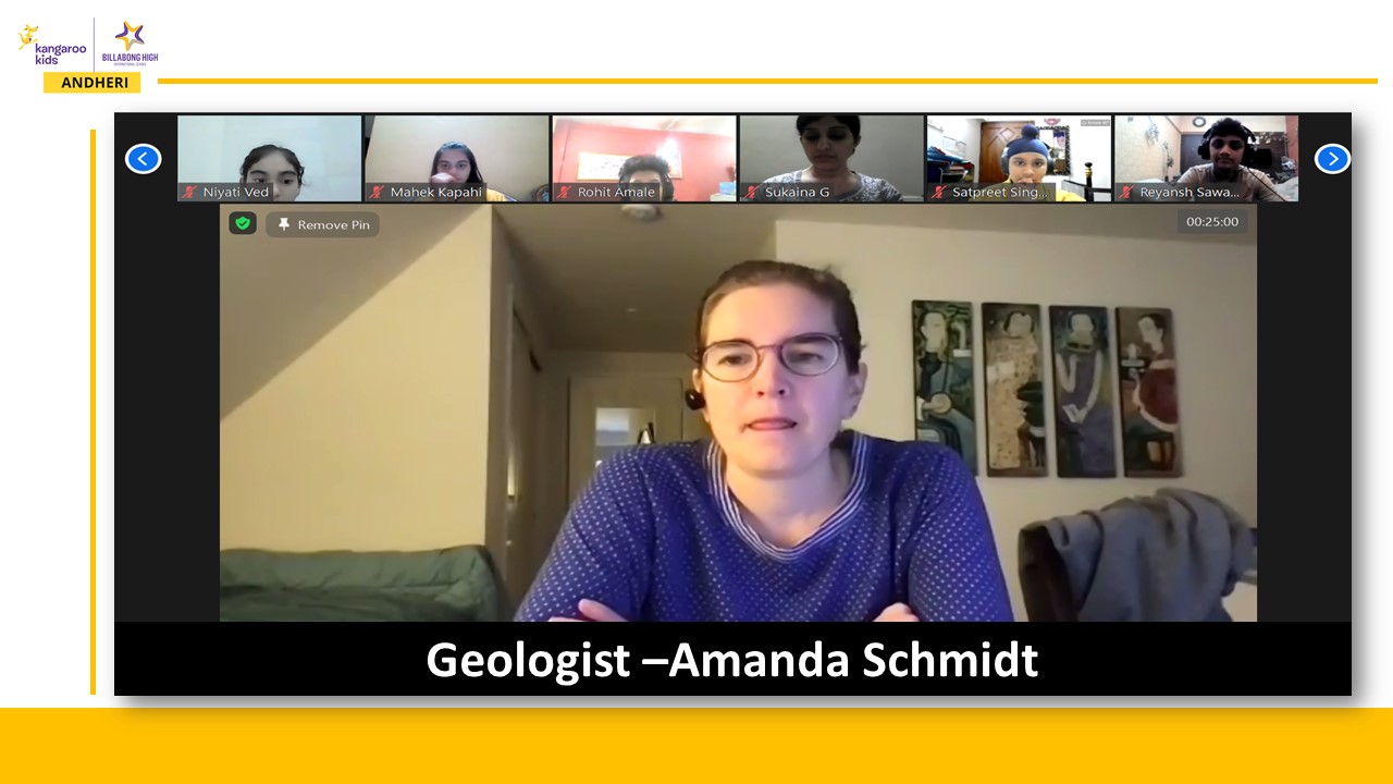 Visit by Amanda Schmidt, Geologist from USA